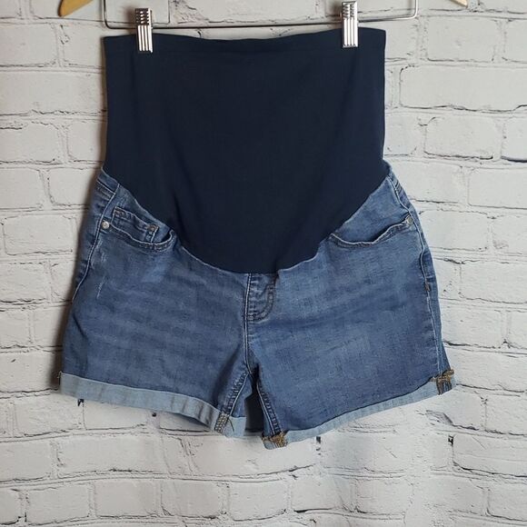 Time and True Maternity Jean Shorts - Picture 1 of 5